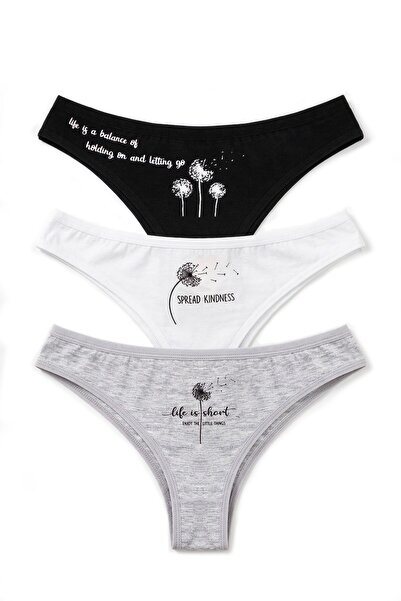 Öts Γυναικείο βραζιλιάνικο βαμβακερό εσώρουχο 3 πακέτο