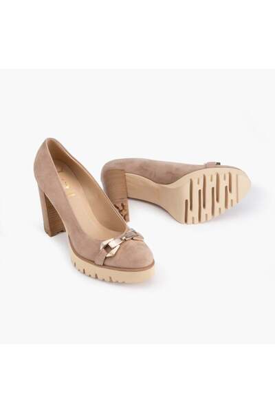LUCA GROSSI Bej Kadın Topuklu Loafer