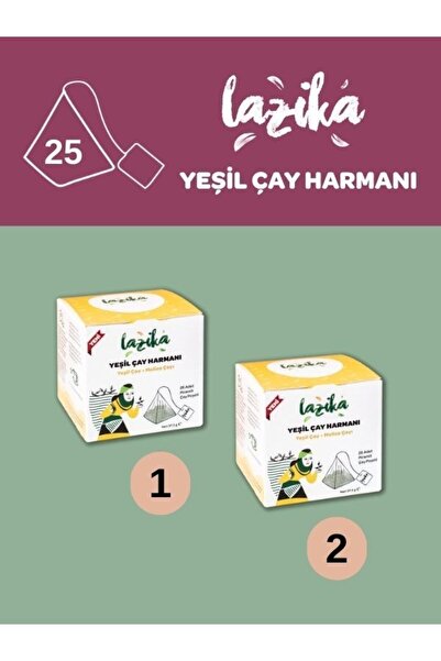 LAZİKA (2'Lİ SET) Yeşil Harman Yeşil Çay& Melisa (2*37,5 g)- 25'li PLA Pirami...