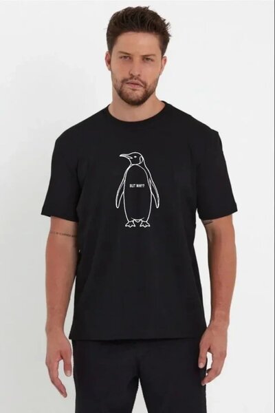 Kanonik Education Ανδρικό μπλουζάκι Nihilist Penguin Special Design Oversize ...