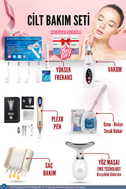 Beauty Vogue Vapozon Ozonlu Yüz Cilt Buhar Makinesi - Yüksek Frekans - Vakum ...