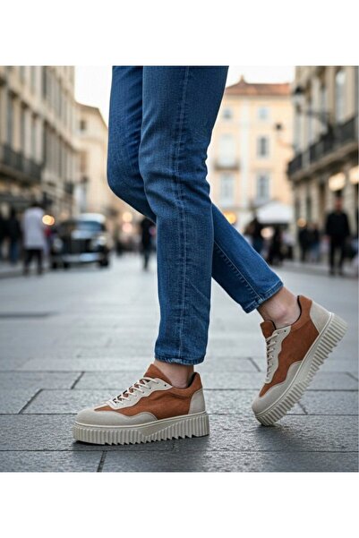 BOA BA0802 Ανδρικά παπούτσια casual με ψηλή σόλα BOA Tan Suede