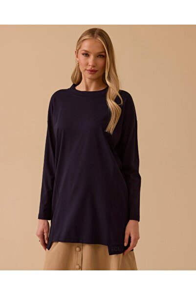 SEÇİL YENİ KADIN yuvarlak yaka oversize tunik 10002611211028