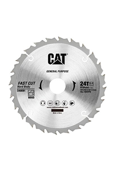 Cat DA08001 184x30mm Ahşap Kesme Elmas, Daire Testere Bıçağı 24 Diş