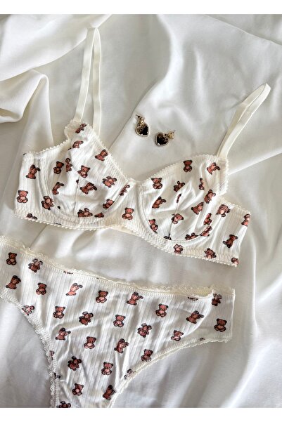 İNKO İÇ GİYİM Σετ σουτιέν Teddy Bear Underwire Cotton Combed Cotton (Σουτιέν ...
