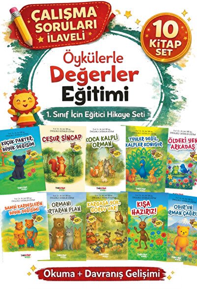 The Çocuk Öykülerle Değerler Eğitimi (Çalışma Soruları İlaveli) 10 Kitap