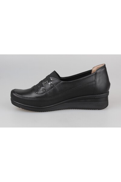 EDİK Shoes for Daily Use and Mother's Day, Genuine Leather Lining, Comfortable Cushioned System