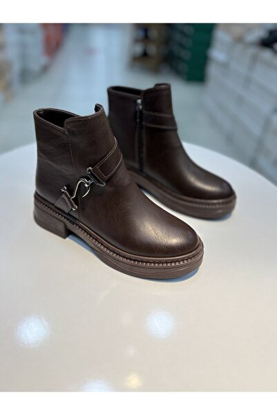 Alphus Επίπεδες γυναικείες μπότες με μεταλλική πόρπη Hco