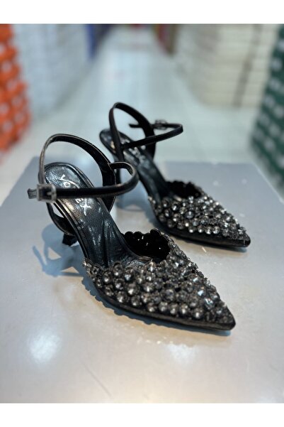 Hacıoğlu Ayakkabı Γυναικεία κομψά βραδινά παπούτσια με τακούνι Vollex