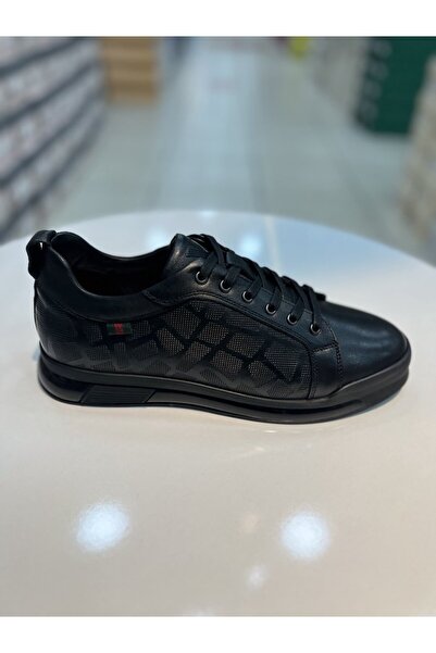 Alphus Ανδρικά αθλητικά παπούτσια Voyager με τύπωμα από γνήσιο δέρμα