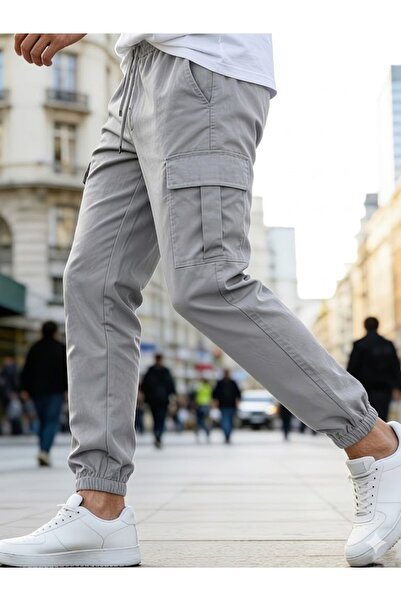 SERAZAT πλαϊνή τσέπη τμχ Παντελόνι Βαμβακερό ελαστικό ύφασμα Cargo Pants