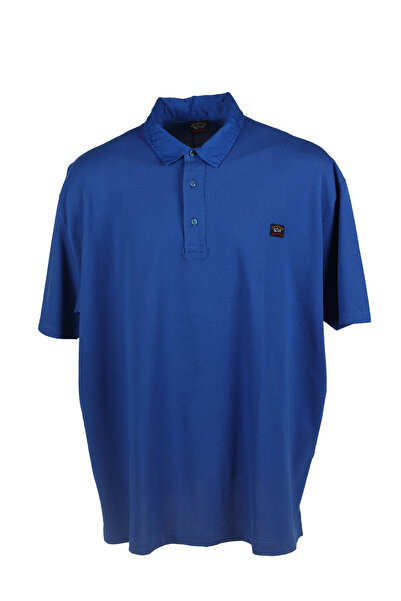 PAUL&SHARK Erkek Pamuklu Regular Fit Düz Kısa Kollu Mavi Polo Yaka T-Shirt