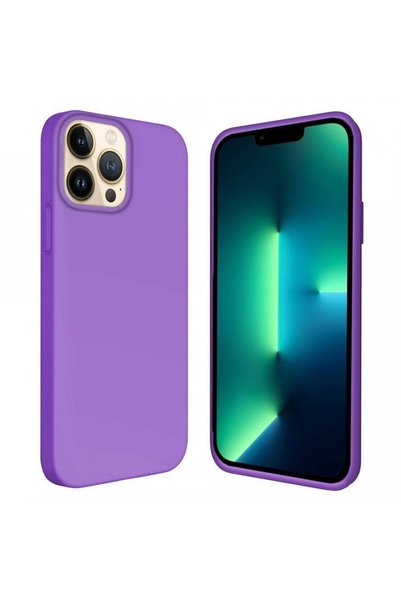 PiyasaSepeti Silicone Case for Apple iPhone 15 Pro Max 6.7''Inside Velvet Lilac