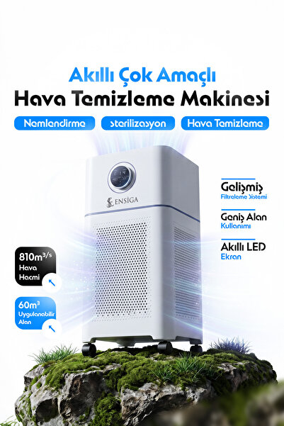 EN SİGA Hava Temizleyici Nemlendirici Sterilizasyon 3’ü 1 Arada HEPA Filtreli...