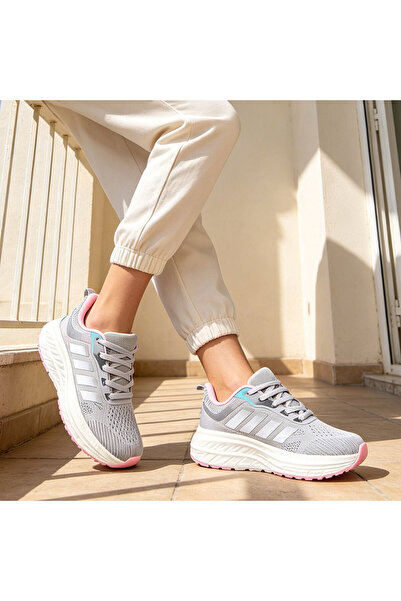 Tmall Pantofi sport de Dama, usori,din material textil,D1370,Gri