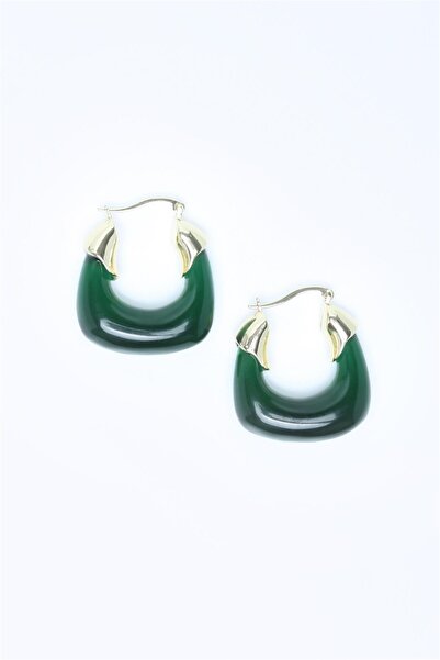 Perspective Green Earrings - Colorful Design