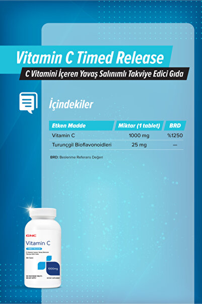 GNC C Timed Release – 180 Tablet