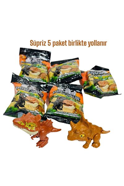 tmtoysandmore süpriz dinazor kırılmaz oyuncaklar mini figür 5 adet birden