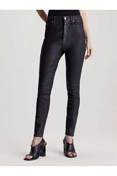 Calvin Klein Kadın Denim Kumaş Normal Bel Düz Model Siyah Jeans