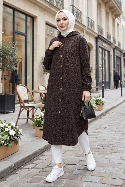 Bestenur Dilra με κουκούλα Καπάκι Κασέ 1632 - Καφέ