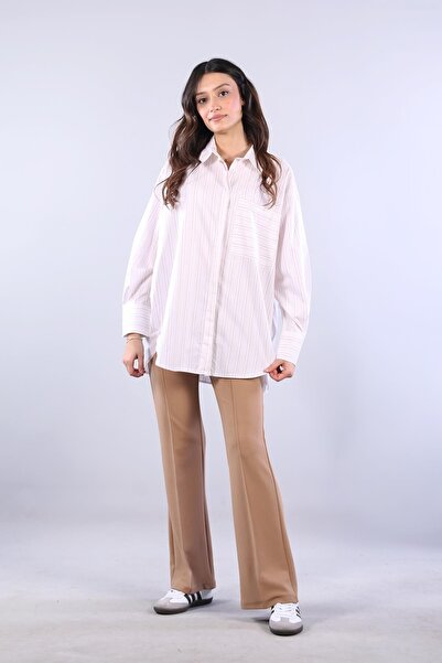 Mckanzie 5512 Thin Thick Line Single Pocket Hidden Button Shirt