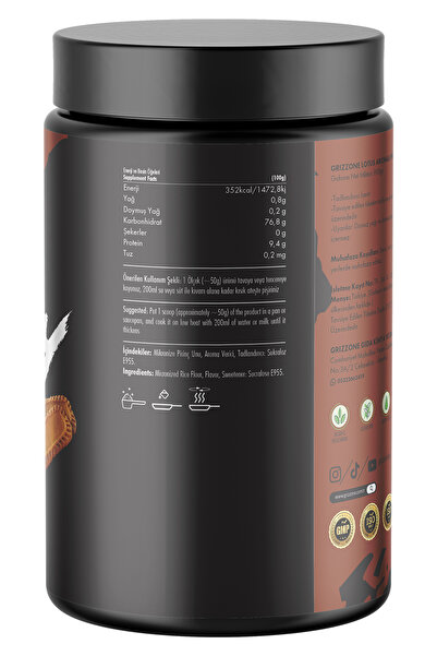 GRIZZONE Rice Cream 800 Gr ( Tarçınlı Kurabiye )
