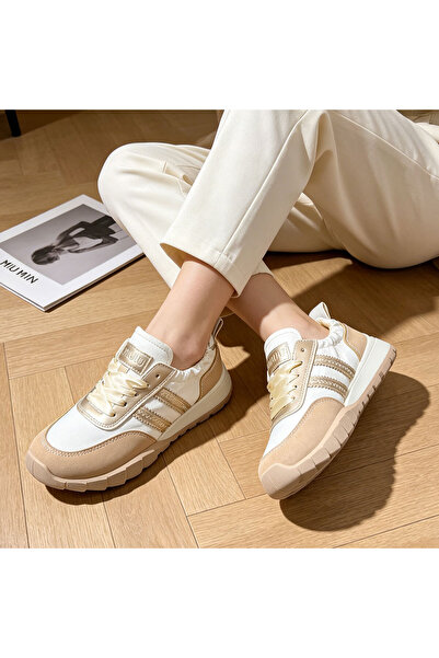 Tmall Pantofi sport pentru femei, material textil, D1379, bej