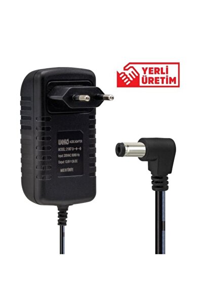 Genel Markalar 12.6 Volt - 2 Amper 5.5*2.5 Uçlu Ledli Yerli Üretim Şarjlı Mat...