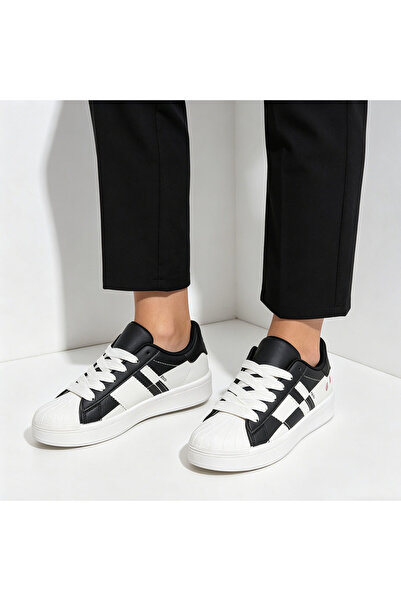 Tmall Pantofi sport pentru femei, din piele ecologică, D1396, negri