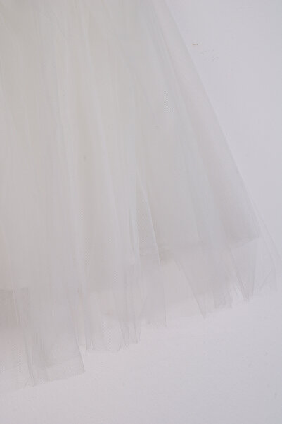 Çello mello Lunas Tekstil Girls' Bowknot Dreamy Tulle Tutu Skirt White