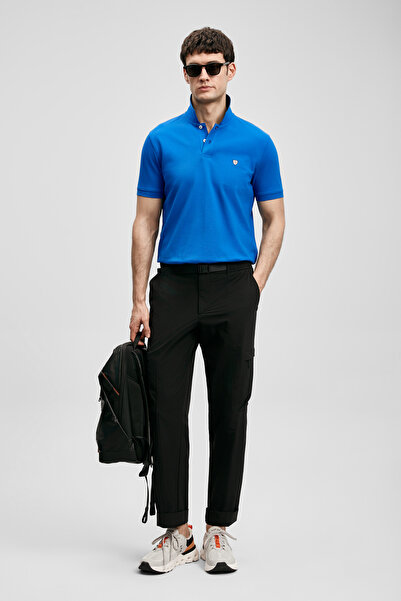 Lufian Ανδρικό μπλουζάκι πόλο Laon Smart Μπλε κοβαλτίου