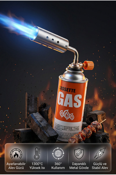 MAKAMP Mini Pürmüz Torch 1200°C+ Gazlı Alev Ayarlı