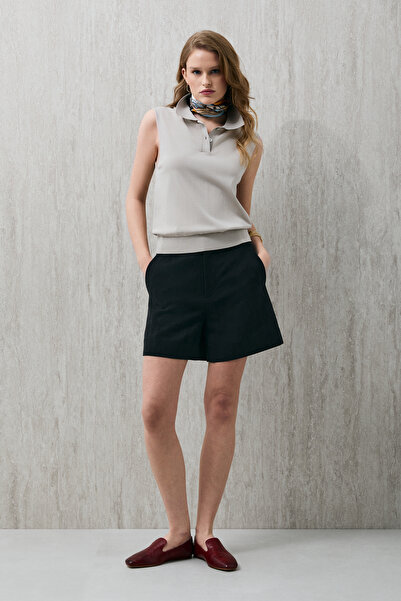 Lufian Γυναικείο σορτς Megan σε μαύρο χρώμα