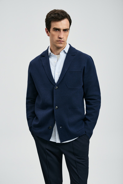 Lufian Ανδρική ζακέτα Mars Navy Blue