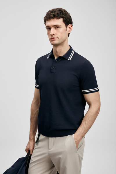 Lufian Ανδρικό πουλόβερ Dora Μοντάλ σε συνδυασμό χρωμάτων, σκούρο μπλε ναυτικό