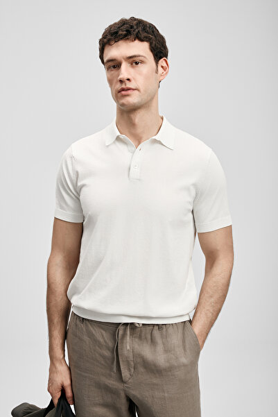 Lufian Ανδρικό πουλόβερ Derek Μοντάλ σε ανάμεικτο χρώμα λευκό