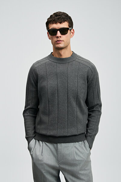 Lufian Ανδρικό πουλόβερ Grand σε σκούρο γκρι