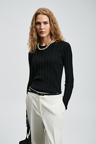 Lufian Γυναικείο πουλόβερ Perla Μαύρο