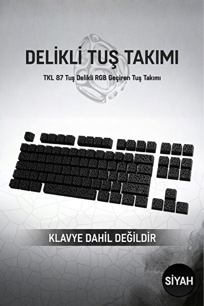 Decorius Mekanik Klavye Delikli Tuş Takımı (Keycaps) Seti- 87 Tuş TKL Profil ...