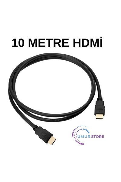 Herz HDMI Cable 10 Meters – 1080P Full Hd, Black Color, Long Distance Tv Conn...