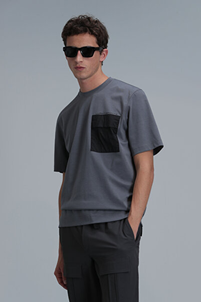 Lufian Γκρι Liam Μοντέρνο Γραφικό T-Shirt