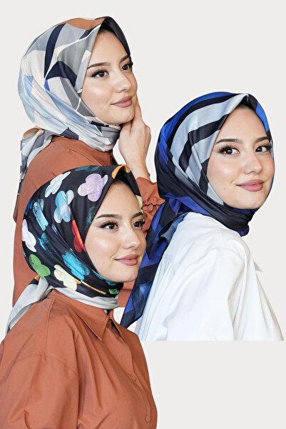 AFVENTE وشاح قطني ناعم بنمط أوراق الشجر مخطط، اشترِ 3 واحصل على 2