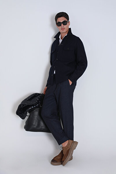 Lufian Navy Blue Slim Fit Stell Sports Men's Chino Pants