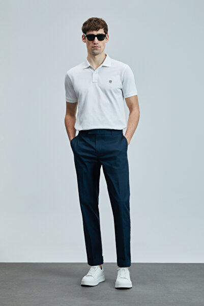 Lufian Laon Smart ανδρικό μπλουζάκι πόλο λευκό