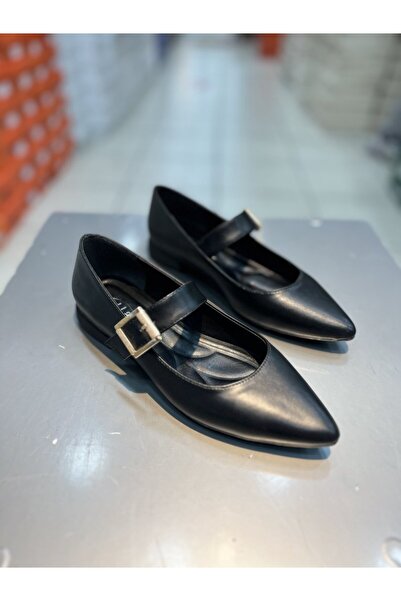 Hacıoğlu Ayakkabı Κομψές γυναικείες μπαλαρίνες καθημερινά με ζώνη Vollex