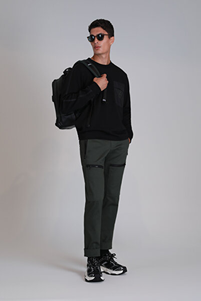 Lufian Μαύρο ανδρικό φούτερ Techno