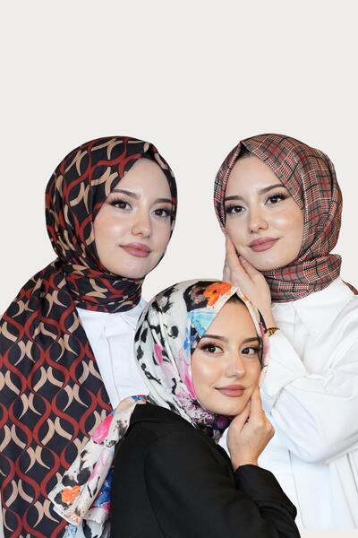 AFVENTE Geometric, Floral Pattern Soft Cotton Shawl Buy 3 Pay for 2