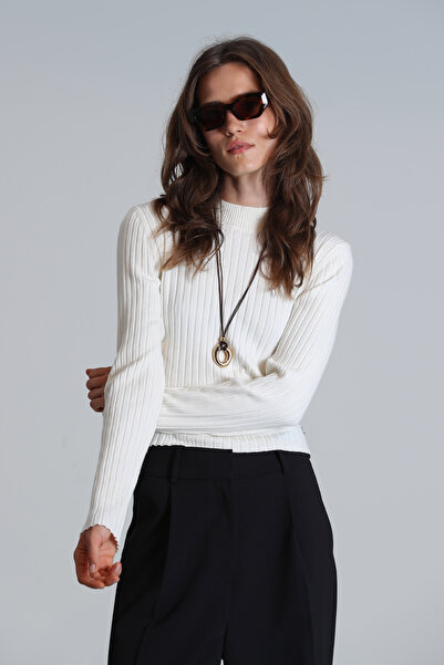 Lufian Ecru Women's Sweater - Vendı