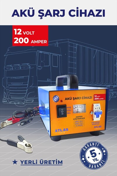 Tır/kamyon Akü Şarj Cihazı 12 Volt 200 Amper - 5 Yıl Garanti