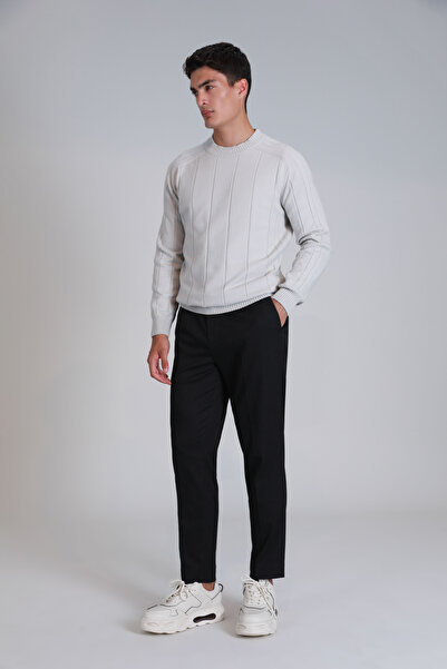 Lufian Glen Men's Black Slim Fit Sports Chino Pants